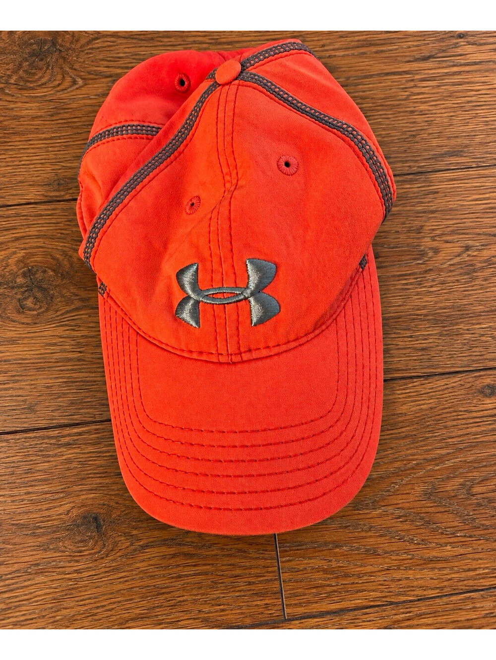Under Armour Coral/Orange Solid Baseball Cap Hat Adjustable Strapback One Size